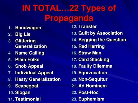 8 types of propaganda|Propaganda techniques .